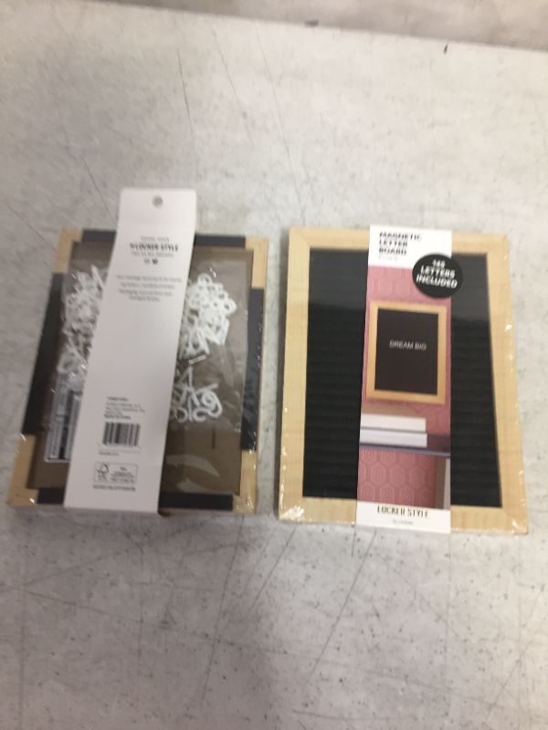 Photo 2 of 2 pack Locker Letterboard Black - U Brands

