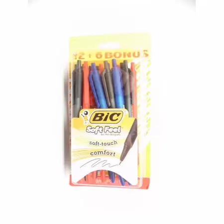 Photo 1 of 2 packs pf Bic Soft Feel Retractable Multi Color 18 Pack Ballpoint Pens 1.0mm Medium Point
