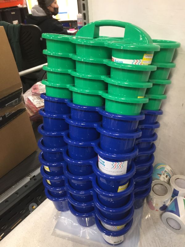 Photo 2 of 12 pack of 6-Cup Caddy blue and green