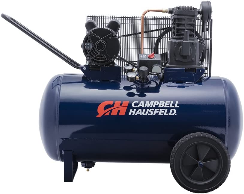 Photo 1 of Air Compressor, 30-Gallon Horizontal Tank, Portable, Single-Stage, 10.2CFM, 3.7HP, 1 Phase (Campbell Hausfeld VT6271)
