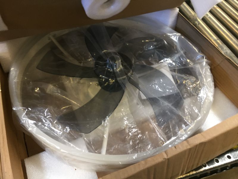 Photo 1 of AHAWILL Modern Ceiling Fan with Light?Mute LED Dimmable Ceiling Fans with Remote Control?6 Speeds Reversible 60W Contemporary Ceiling Fan for Bedroom, Study Room, Dining Room,etc.?19.7" White? White White