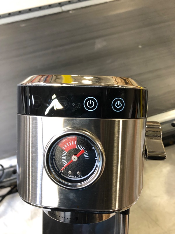 Photo 1 of ICUIRE Espresso Machine, 20 Bar Compact Espresso Coffee Machine with Milk Frother, Digital Touch Panel, 37 Oz Removable Water Tank for Espresso Make
