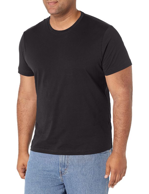 Photo 1 of Goodthreads Men's Slim-Fit Short-Sleeve Cotton Crewneck T-Shirt Medium Black No Pocket
