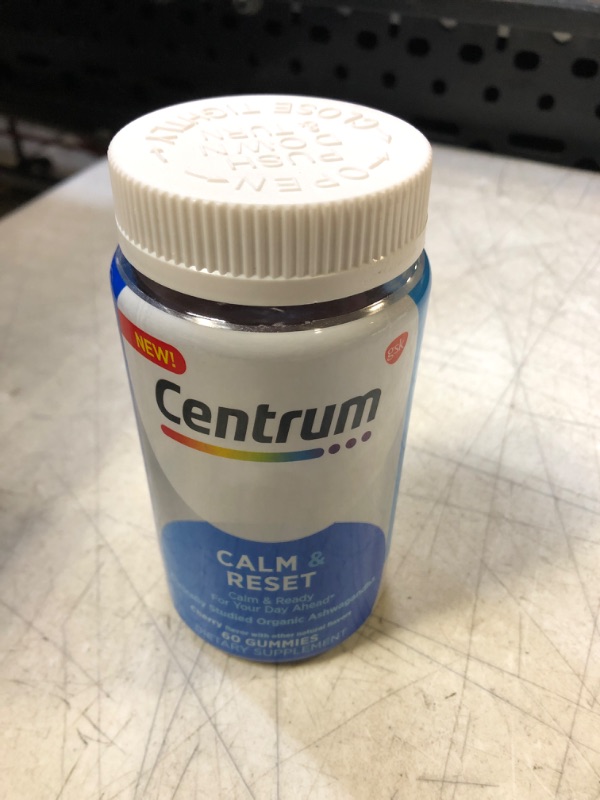 Photo 2 of Centrum Calm & Reset, Calm Gummies with KSM-66 Ashwagandha, Vitamin B12 and Vitamin B6 - 60 Adult Gummies Unflavored 60 Count BB 12/22