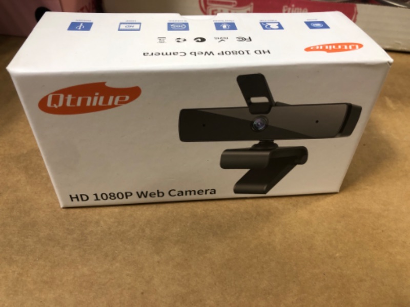 Photo 2 of Qtniue Webcam with Microphone and Privacy Cover, FHD Webcam 1080p, Desktop or Laptop and Smart TV USB Camera for Video Calling, Stereo Streaming and Online Classes 30FPS