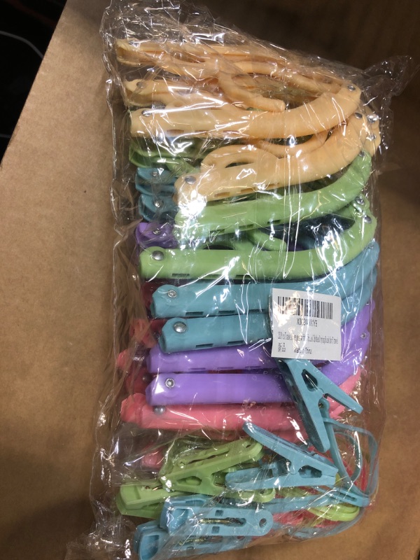 Photo 1 of 20 Pcs Travel Hangers with Clips- Portable Folding Clothes Hangers Travel Accessories Foldable Clothes Drying Rack for Travel