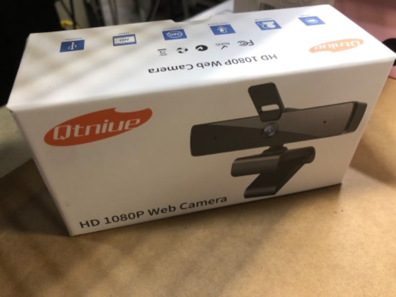 Photo 2 of Qtniue Webcam with Microphone and Privacy Cover, FHD Webcam 1080p, Desktop or Laptop and Smart TV USB Camera for Video Calling, Stereo Streaming and Online Classes 30FPS