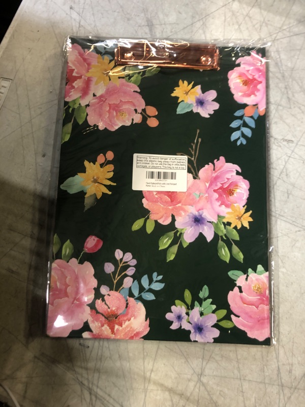 Photo 2 of Glitter Rose Floral Clipboard Folio with Lined Floral Notepad 13 X 9.25 Floral Fold-able Clipboard Office School Home Supply Style B