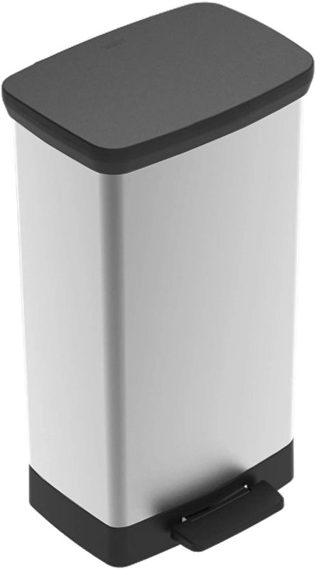 Photo 1 of Curver Deco Bin 50 Liter Perfect for Household Use Indoor for Garbage Disposal, Black/Silver
DIRTY, SCRATCHES 