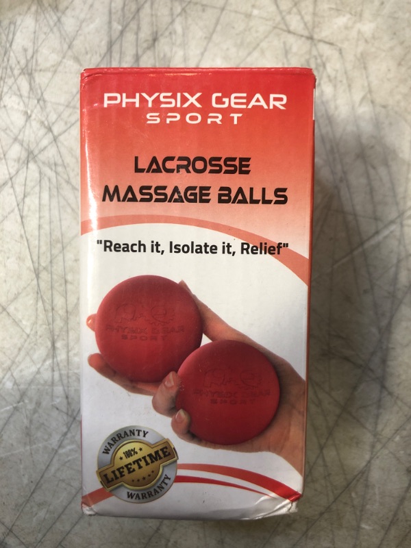 Photo 2 of Lacrosse Balls - Foot Massage Ball, Deep Tissue Myofascial Release Massage Balls for Trigger Points, Plantar Fasciitis, Tight Muscles, Neck, Back, Yoga, Workout, Stress Relief (Red, 2 Balls) Red (2 Pack Lacrosse)