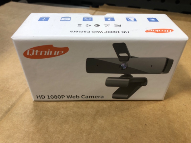 Photo 2 of Qtniue Webcam with Microphone and Privacy Cover, FHD Webcam 1080p, Desktop or Laptop and Smart TV USB Camera for Video Calling, Stereo Streaming and Online Classes 30FPS