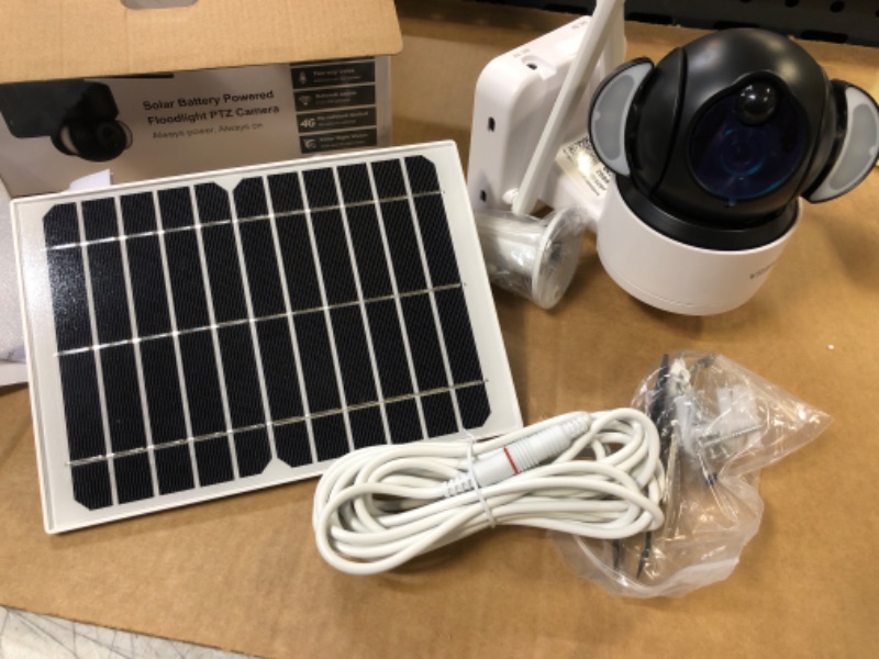 Photo 3 of INQMEGA Solar Security Camera, 2.4G WiFi Security Cameras Wireless Outdoor , Solar Panel 15000mAh Rechargeable Battery Power, Floodlight?1080P Night Vision, 2-Way Audio, PIR Motion Detection Cloud&SD White