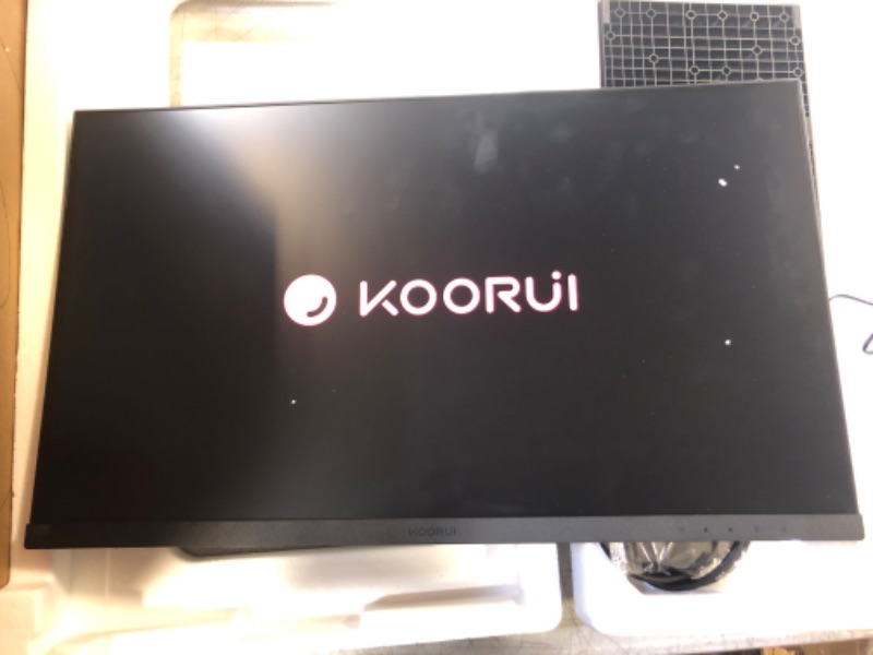 Photo 3 of KOORUI 24 Inch Computer Monitor Full HD 1920 x 1080p VA Display 75Hz 3000:1 Contrast Ratio with HDMI, VGA, Frameless, 75 x 75 mm VESA Mountable, Ergonomic Tilt, Black