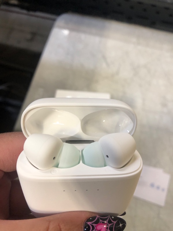 Photo 3 of Ptuxc True Wireless Earbuds Bluetooth Headphones,Bluetooth 5.2,IPX5 Waterproof,White J8White