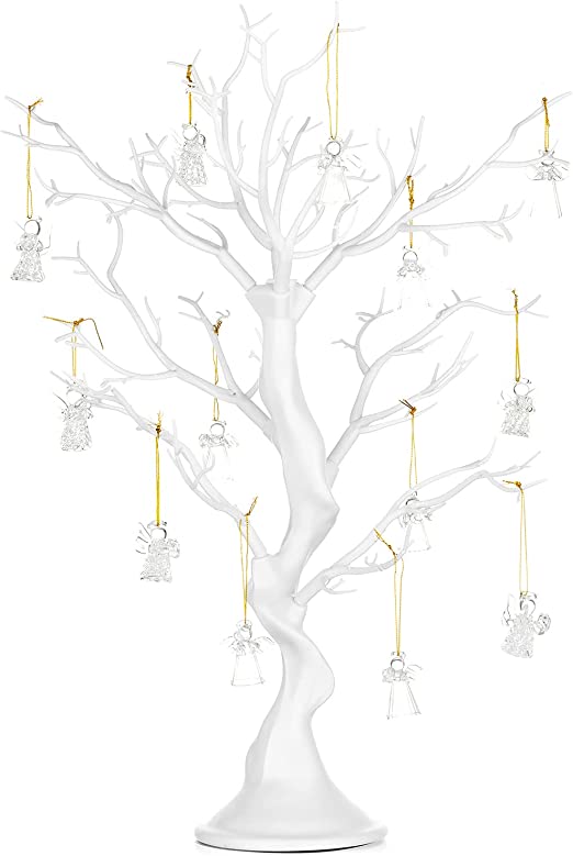 Photo 1 of  Artificial Tree Decorative Trees: White Twig Tree 22.8in Tall Halloween Decorations Wedding Centerpieces for Tables Fake Easter Tree for Christmas Thanksgiving Birthday Party Decor