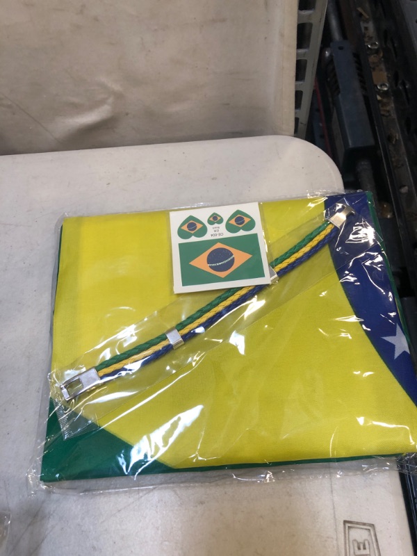 Photo 3 of 2022 National Team Soccer Costume Set Argentina England Brazil Flag Bracelet Heart Sticker for Women Men Soccer Game Party