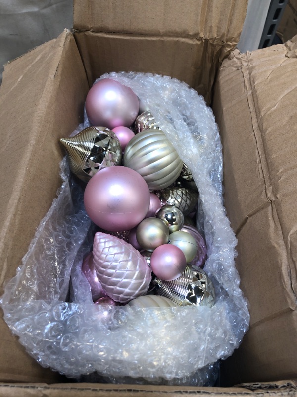 Photo 1 of 6 FEET Christmas Ball Garland Ornaments Shatterproof Xmas Hanging Balls Decorations for Home Indoor Outdoor Mantel Holiday Party Wedding Tree 