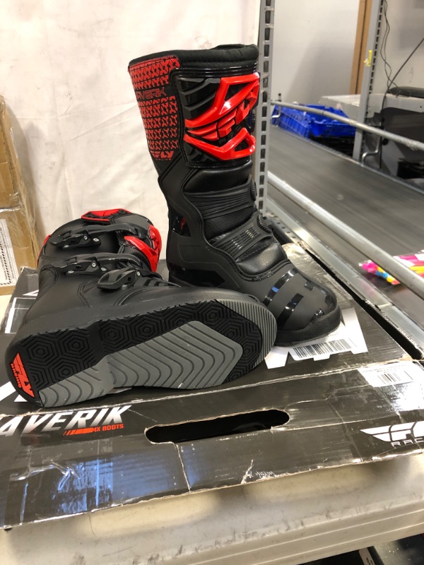 Photo 2 of Fly Racing Maverick MX Youth and Mini Boots (Red/Black, 4) 4 Red/Black