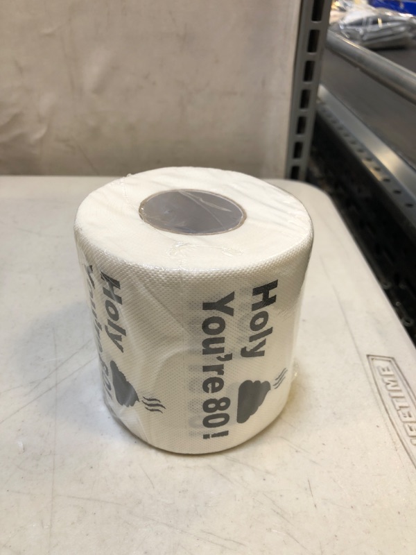 Photo 2 of 80th Birthday Decorations For Men Women - Toilet Paper 80 Birthday Gifts Funny Joke Present - Novelty Great Hilarious Gag Laugh Toilet Paper
