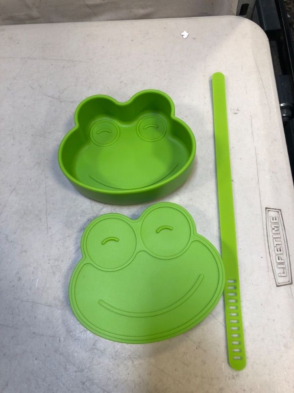 Photo 1 of BABY SILCONE GO BOWL WITH LID (GREEN) FROG 