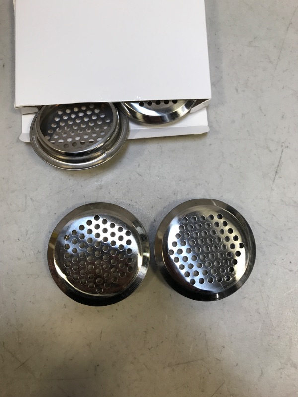 Photo 2 of 10Pcs Circular Air Vents 2.1 Inch(53mm) Soffit Vents Stainless Steel Round Vent Mesh Hole Louver for Cabinets, Wardrobes, Shoe Cabinets, Sundry Cabinets and Honey Bee Hive Box (Silver) 2.1"/53mm 10Pcs Silver
