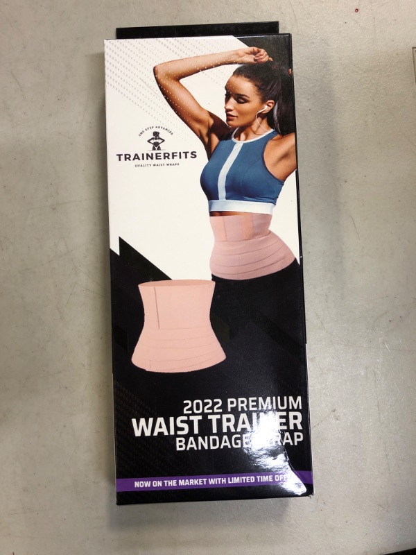 Photo 2 of Body wrap Waist Trainer I TRAINERFITS Waist Wrap for Weight Loss, Postpartum Recovery and Gym Accessory I Skin Tone Stomach wrap and Body wrap for Under Clothing Transparency------FACTORY SEALED
