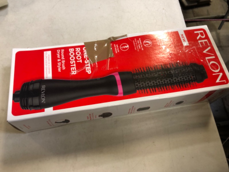 Photo 2 of Revlon One Step Root Booster Round Brush Dryer and Hair Styler | Fight Frizz and Add Volume, (1-1/2 in)
