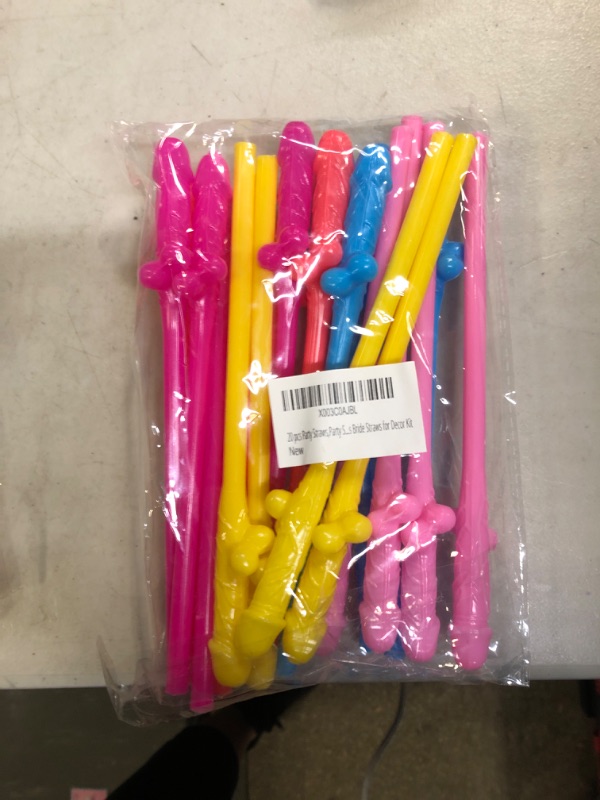 Photo 1 of 20 pcs Party Straws, Party Supplies Decorations Bride Straws for Decor Kit