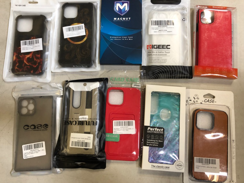 Photo 1 of 10PC LOT, VARIOUS PHONE CASES