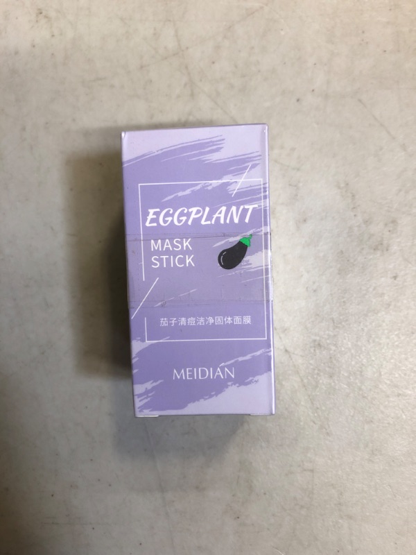 Photo 2 of  Eggplant Purifying Clay Mask,Face Moisturizes Oil Control Eggplant Solid Facial Mask,Blackhead Remover Cleansing Mask,Deep Clean Pore,Improves Skin for All Skin Types Men Women (Eggplant)  -- FACTORY SEALED --