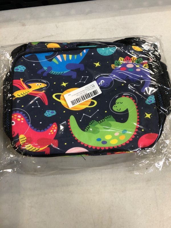 Photo 1 of Cute Dinosaur Animal Space Astronaut Lunch Box, Lunch Bag with Adjustable Shoulder Strap Insulated Tote Bag Picnic Box Lunch Bag for School Teens Snacks Insulated Cooler Tote  -- FACTORY SEALED --
