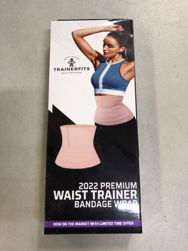 Photo 2 of Body wrap Waist Trainer I TRAINERFITS Waist Wrap for Weight Loss, Postpartum Recovery and Gym Accessory I Skin Tone Stomach wrap and Body wrap for Under Clothing Transparency------FACTORY SEALED

