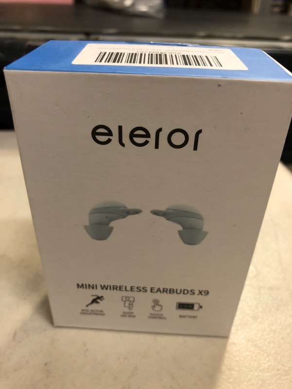 Photo 2 of eleror Mini Wireless Earbuds X9, Small Bluetooth Earphones Headset Streaming Music from Cellphone for Sleep on Side, Running, Workout, Travel, Handsfree for iPhone & Samsung Phones(Gray)------FACTORY SEALED
