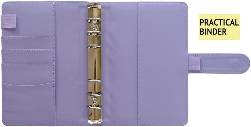 Photo 1 of Fan&Ran 2023 Planner Binder Set A6 - Weekly and Monthly Refills, Budget Sheets, Cash Zipper Pocket, Personal Size, Purple
