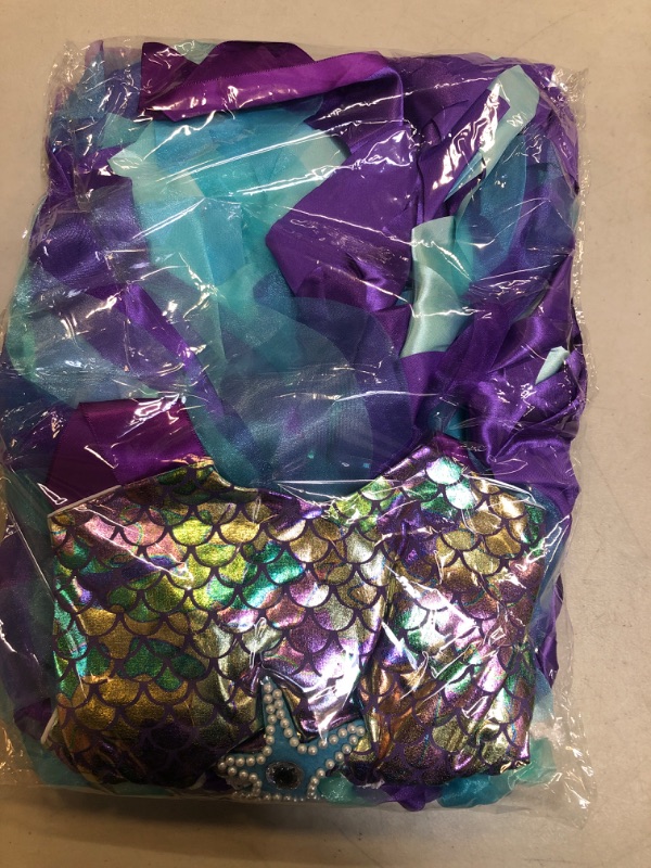 Photo 2 of Double Layer Organza Willows Mermaid Tutu Dress Costume 3-4 Years Purple 4T