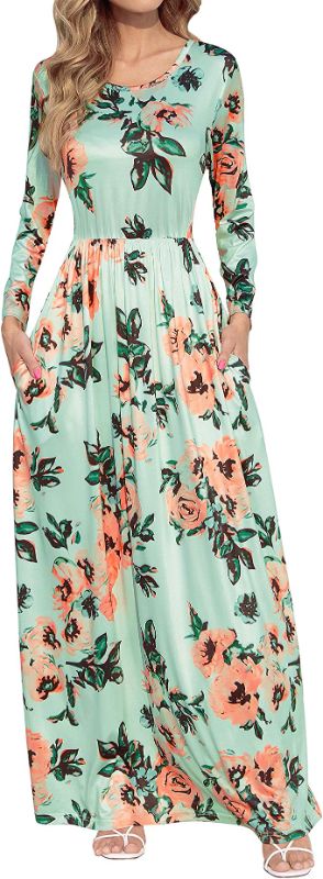 Photo 1 of HOOYON Women Summer Casual Floral Long Maxi Dress with Pockets SIZE XXL 
+++USE STOCK PHOTO AS REFERENCE+++