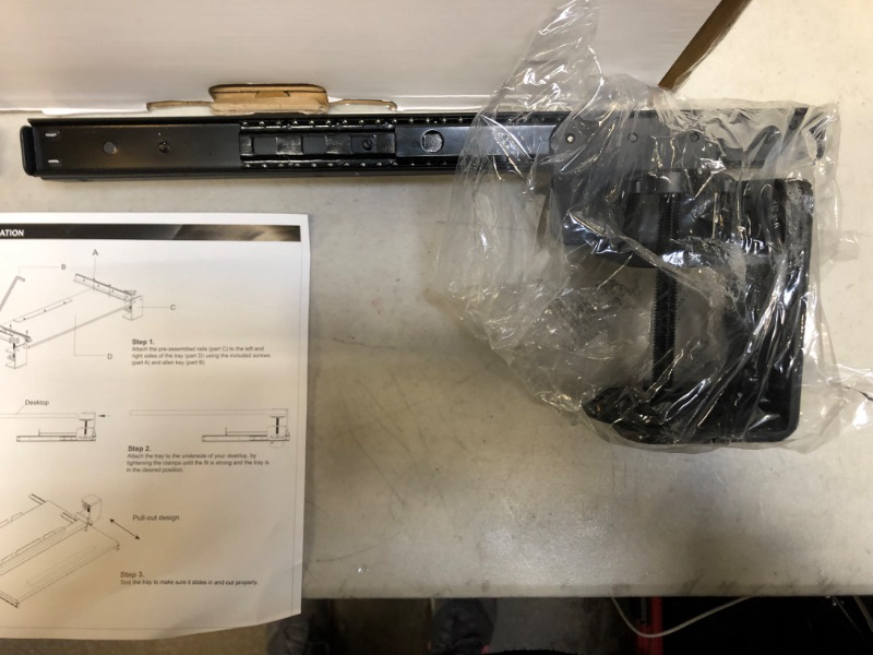 Photo 4 of Laboratory 29 Preassembled Keyboard Tray – Adjustable Keyboard Tray Under Desk Slide Out – Easy Clamp-on Installation for Desks 33” or Wider –
USE STOCK PHOTO AS REFERENCE