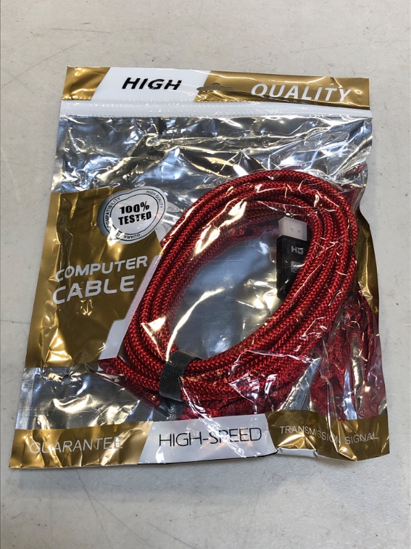 Photo 2 of Capshi 4K HDMI Cable, 15FT HDMI Cord High Speed 18Gbps HDMI to HDMI Cable,4K, 3D, 2160P, 1080P, Ethernet - 28AWG Braided HDMI Cable - Audio Return Compatible UHD TV, Blu-ray, PS4/3, Monitor, PC 15 feet Black 1