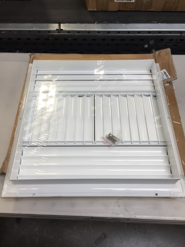 Photo 2 of 16"w X 16"h 4-Way Aluminum Curved Blade Adjustable Air Supply HVAC Diffuser - Full Control Vertical/Horizontal Airflow Direction - Vent Duct Cover [Outer Dimensions: 17.65"w X 17.65"h] 16 x 16
NEW - SEALED