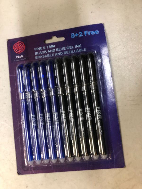 Photo 2 of Erasable Gel Ink Blue/Black ballpoint Pen - PIXIE - GOLD Class - Classic - 10 Pens - NOT FOR PROFIT