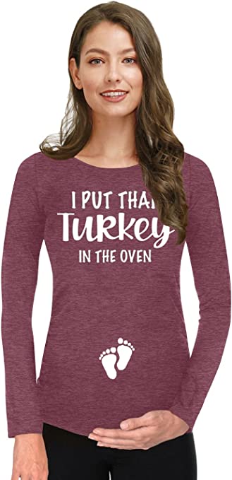 Photo 1 of For G and PL Women's Thanksgiving Christmas Maternity Long Sleeve Pregnancy Shirt
