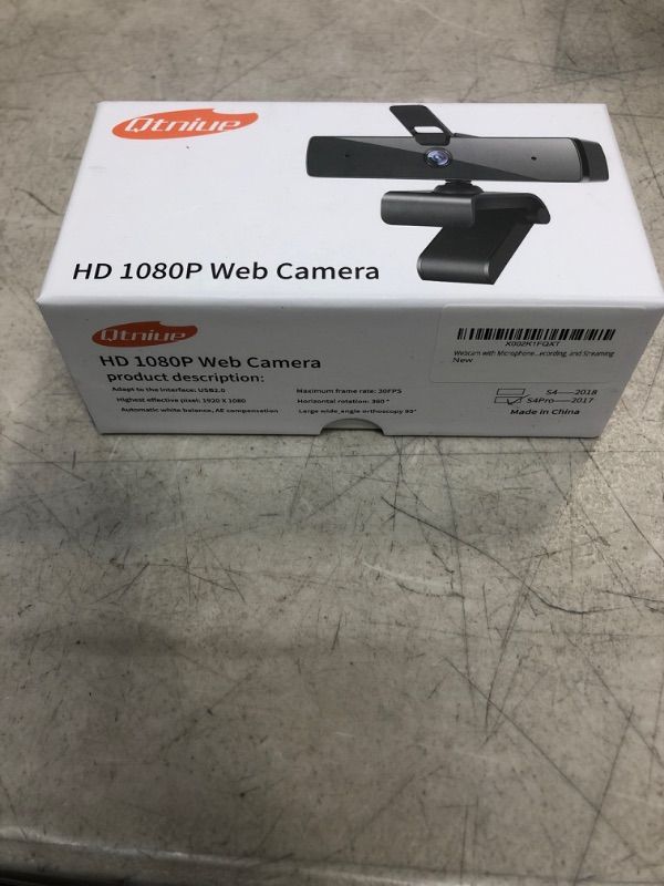 Photo 1 of Qtniue Webcam with Microphone and Privacy Cover, FHD Webcam 1080p, Desktop or Laptop and Smart TV USB Camera for Video Calling, Stereo Streaming and Online Classes 30FPS