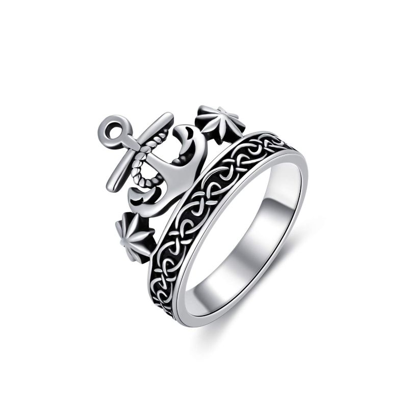 Photo 2 of 2 ITEM GIFTS FOR MOM- Lastsummer You are My Sunshine Music Box – Gift from Daughter to Mom &  Anchor Ring 925 Sterling Silver Oxidized Celtic Knot Jewelry Gifts for Women