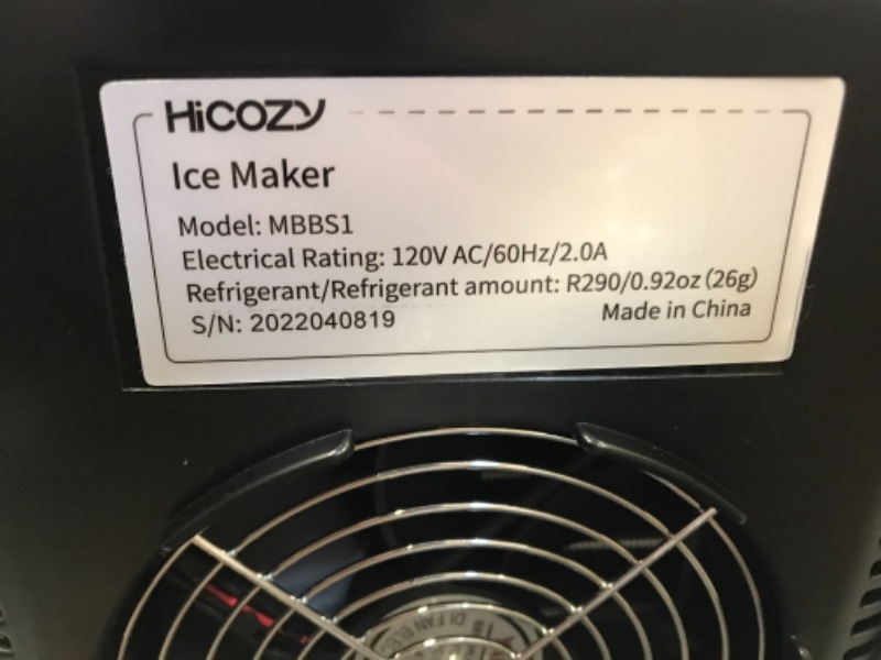 Photo 1 of HiCOZY Countertop Nugget Ice Maker, Compact Sonic Ice Maker, Produce Ice in 5 Mins, 55LB Per Day, Self-Cleaning and Automatic Water Refill, Suitable for Christmas, Home, Office, Party, Bar (Black) Standard Black 1