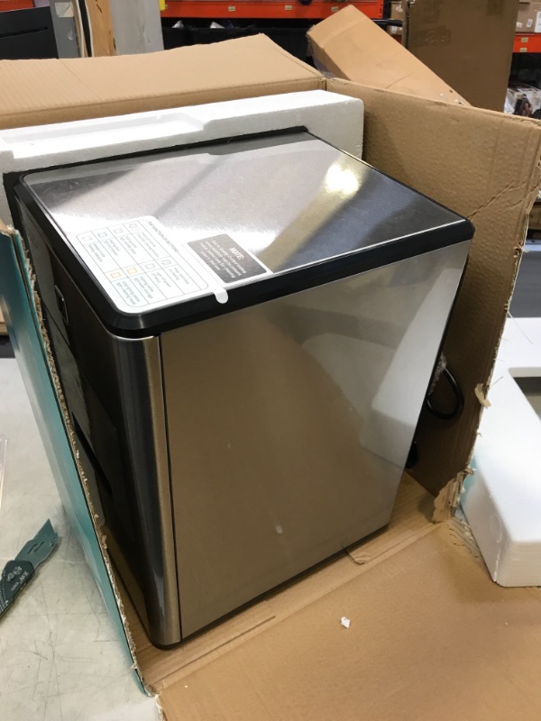 Photo 1 of HiCOZY Countertop Nugget Ice Maker, Compact Sonic Ice Maker, Produce Ice in 5 Mins, 55LB Per Day, Self-Cleaning and Automatic Water Refill, Suitable for Christmas, Home, Office, Party, Bar (Black) Standard Black 1