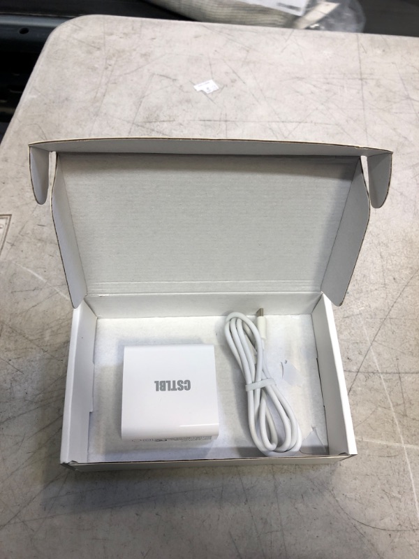 Photo 1 of CSTLBL Wall Charger with USB and C Ports 45W Fast Charge for iPhone iPad and Tablet 2 in 1 Smart Adapter Plug with 1M C to C Cable White 45W White