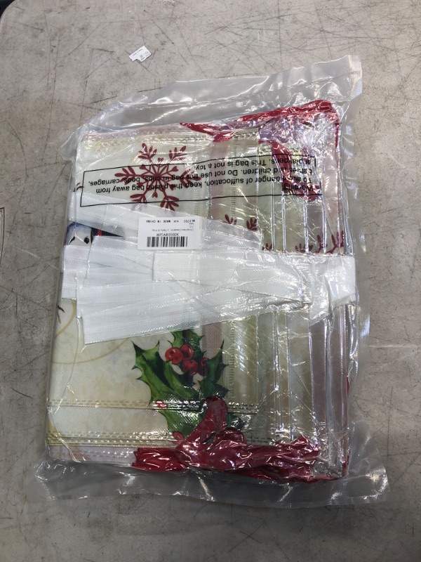 Photo 2 of Christmas Drawstring Gift Bag Xmas Snowman Wrapping Bags Non Woven Fabrics Christmas Treat Bags Cloth Gift Bags with Drawstring for Christmas Gifts Presents Holiday Party (12 Pcs) ** FACTORY SEALED 