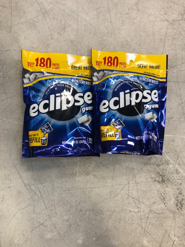 Photo 1 of 2 BAGS ECLIPSE Winterfrost Sugarfree Gum, 8.8-Ounce 360 piece bag
