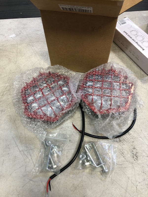 Photo 1 of LED Tractor Lights,2pcs 5'' 48W Driving Lights,12V LED Work Light Flush LED Light,Off Road Lights for Boat, Jeep, SUV, Truck, Hunters, Motorcycle… A Black