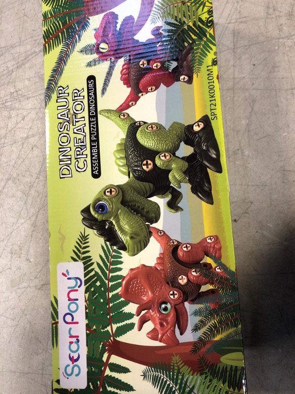 Photo 2 of 3 Pcs Take Apart Dinosaur Toys for 3 4 5 6 7 Year Old Boys Birthday Gifts with Dinosaur Eggs, Kids STEM Toys Dinosaur Toys for Kids 3-5 5-7 with Electric Drill / FACTORY SEALED